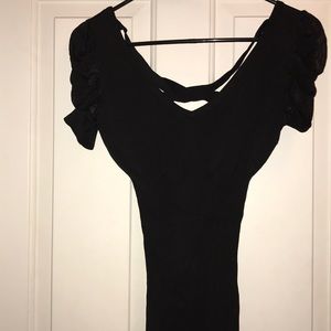 Black short sleeve top